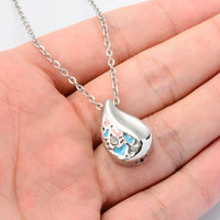 Stainless Steel Teardrop Heart Urn Necklace - 2 Colours