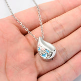 Stainless Steel Teardrop Heart Urn Necklace - 2 Colours