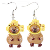 Fashion Capybara Resin Hanging Earrings - 10 Options