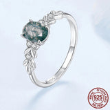 925 Sterling Silver Agate Ring