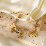 Stainless Steel 18K Gold Plated Ocean Themed Bracelet/Ring/Necklace/Earrings