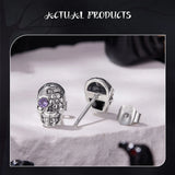 925 Sterling Silver Spider/Skull Cubic Zirconia Earrings - 4 Options