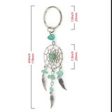 Natural Stone Bohemian Dreamcatcher Alloy Keyring - 3 Colours