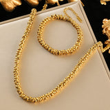 Stainless Steel Metal 2-Colour Necklace/Bracelet/Set - 2 Designs