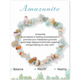 Irregular Chip Stone Bracelet With Card - 21 Options