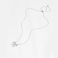 925 Sterling Silver Triple Cross CZ Necklace- 2 Colours