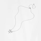 925 Sterling Silver Triple Cross CZ Necklace- 2 Colours