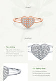 925 Sterling Silver Heart Cluster Ring - 2 Colours