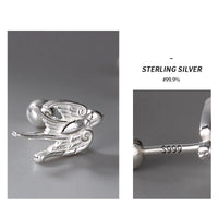 925 Sterling Silver Swallow Bird Stud Earring