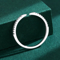 925 Sterling Silver Dainty CZ Open Ring