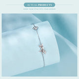 925 Sterling Silver Cat/Dog Pawprint Bracelet - 5 Options