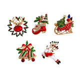 Fashion Christmas Crystal Brooch - 5 Options