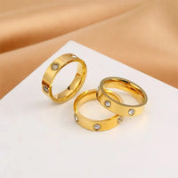 Stainless Steel Classic Cross CZ Ring - 9 Options