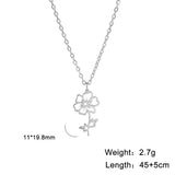Stainless Steel Birth Flower Necklace - 2 Colours - 12 Options