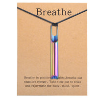 Stainless Steel  Breathing Anxiety Necklace- 2 Options - 5 Colours