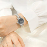 Stainless Steel White Black Round Italian Charm Watch - 2 Options