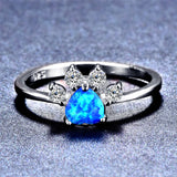 Fashion Created Opal/CZ Paw Ring - 3 Colours