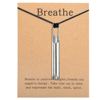 Stainless Steel  Breathing Anxiety Necklace- 2 Options - 5 Colours