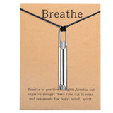 Stainless Steel  Breathing Anxiety Necklace- 2 Options - 5 Colours