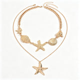 Fashion 2PCS Layered Sea Themed Necklace