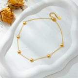 Stainless Steel Gold Colour Heart Necklace