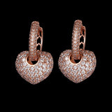 925 Sterling Silver Big Heart Earrings - 3 Colours