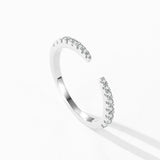 925 Sterling Silver Open CZ Delicate Ring