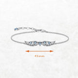 925 Sterling Silver Phoenix Wing Blue CZ Necklace/ Bracelet/ Set