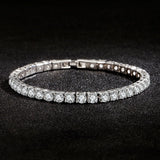 S925 Sterling Silver Bracelet Zirconia Tennis Bracelet 4mm 16-20cm