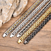Stainless Steel Chunky Bracelet - 2 Lengths - 5 Colours