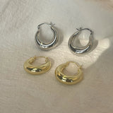 Stainless Steel Hoop Earrings - 2 Colours - 4 Options