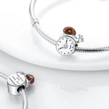 925 Sterling Silver Snail Enjoy The Moment Charm