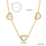 Stainless Steel Heart Shaped Pendant Necklace - 33 Options