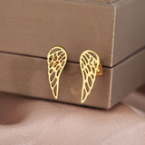 Stainless Steel Angel Wings Earrings - 2 Colours