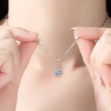 925 Sterling Silver CZ Tear Drop Necklace - 2 Chain Lengths