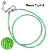 Fashion Faceted 2mm Natural Stone Bead Necklace - 31 Options