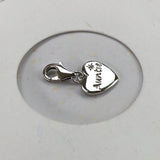925 Sterling Silver Auntie Heart Dangle Charm - 2 Options