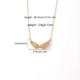 Stainless Steel Full Pave Angel Wing Necklace - 11 Options