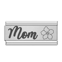 Stainless Steel Flower Mom Italian Charm