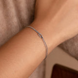 Stainless Steel Love Knot Double Snake Chain Bracelet - 2 Colours