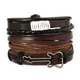Multi Strand Leather Braided Bracelet - 23 Options