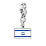 Stainless Steel 10mm Country Flag Charms - 24 Options