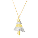 Fashion Splicing Two Colour Christmas Tree Earrings/Necklace