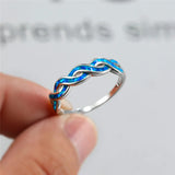 Fashion Opal Interwoven Ring - 2 Colours