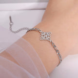 Stainless Steel Celtic Knot Figaro Link Bracelet - 2 Colours