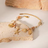 Stainless Steel 18K Gold Plated Ocean Themed Bracelet/Ring/Necklace/Earrings
