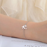 Stainless Steel Hummingbird Flower Bracelet - 6 Options