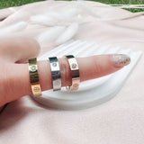 Stainless Steel Cross Band Ring - 3 colours - 2 Designs