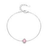 925 Sterling Silver Fashion Cubic Zirconia Geometric Design Bracelet - 4 Options