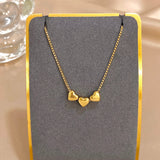 Stainless Steel Triple Heart Necklace - 3 Options